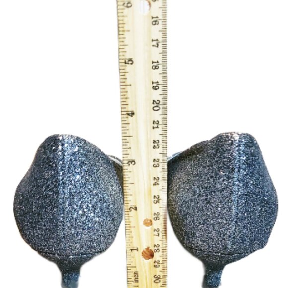 Caparros Women's Silver Glitter Comfort Point Toe Heels Size 7.5 - Picture 6 of 7